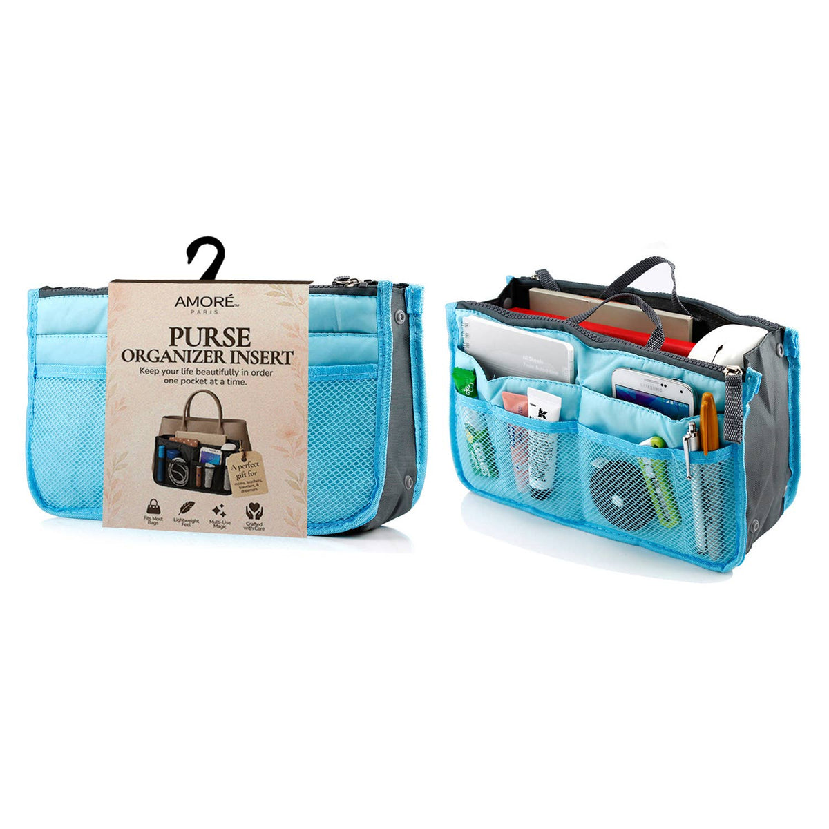 Travel Tote Handbag/Purse Insert Cosmetic Organizer