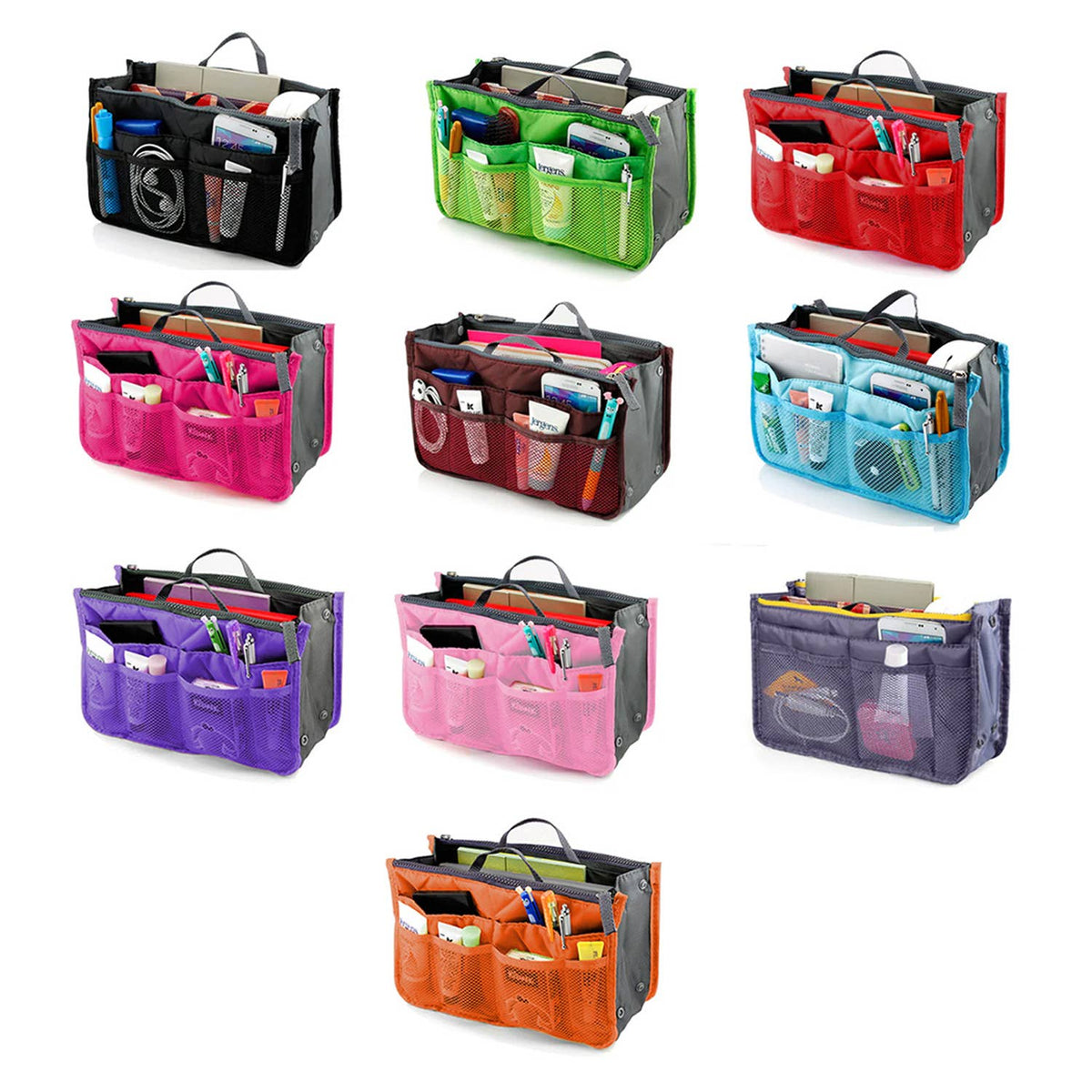 Travel Tote Handbag/Purse Insert Cosmetic Organizer