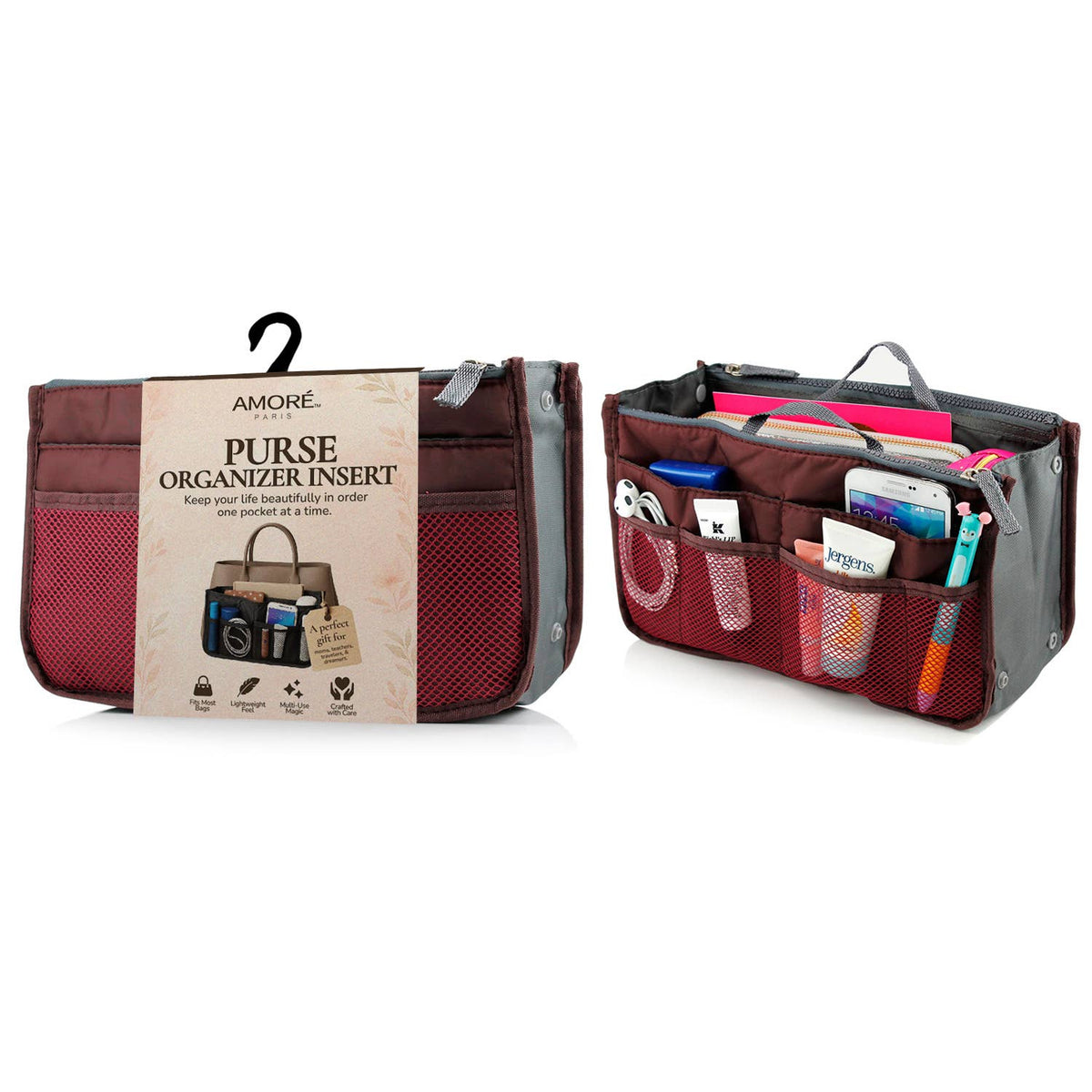Travel Tote Handbag/Purse Insert Cosmetic Organizer