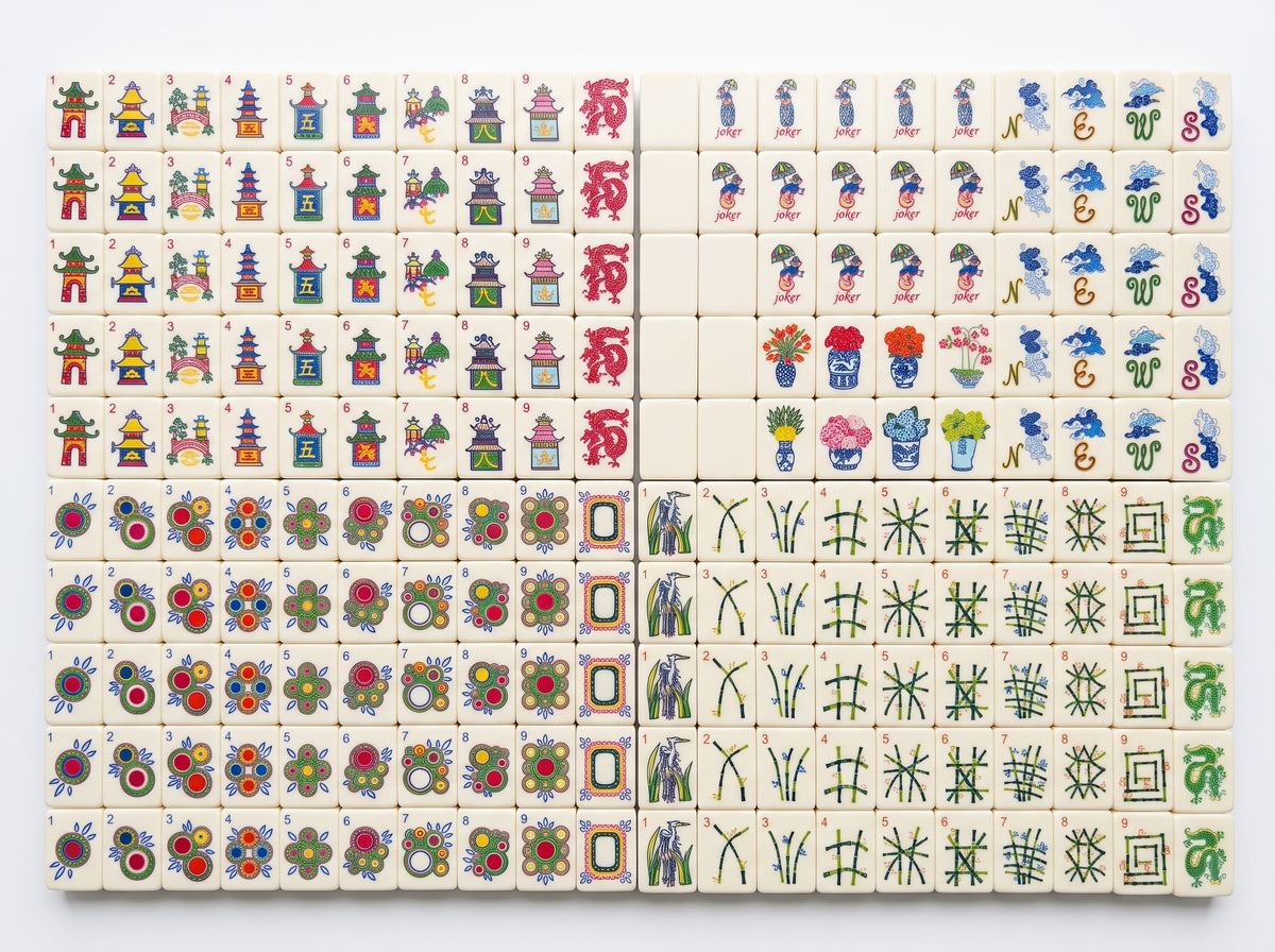 Blue Willow Mahjongg Tiles