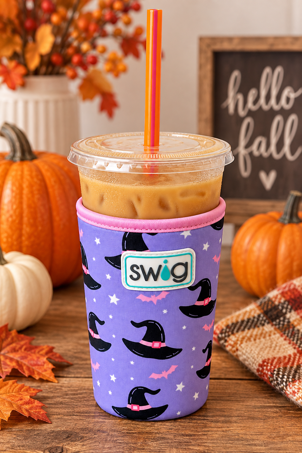 Witch Hat or Candy Corn Insulated Cup Coolie, Medium