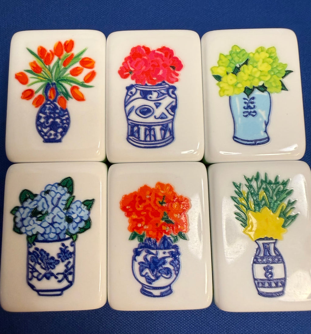 Blue Willow Mahjongg Tiles
