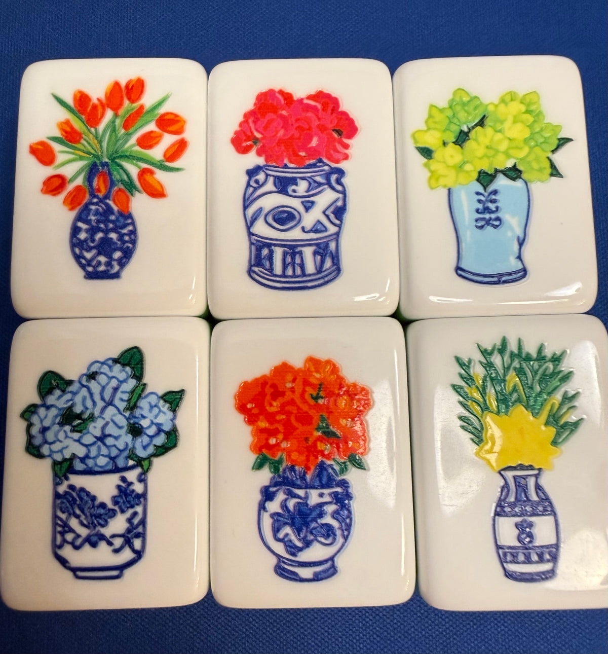 Blue Willow Mahjongg Tiles