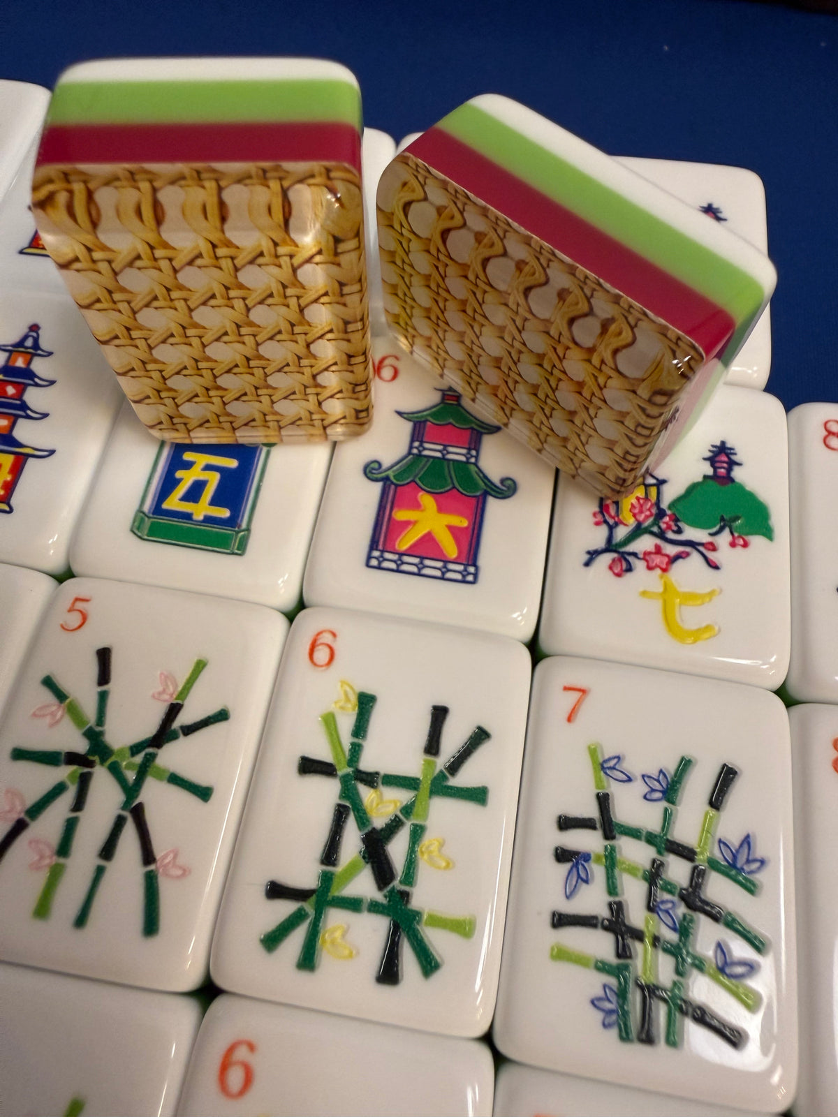 Blue Willow Mahjongg Tiles