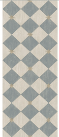 Vintage Vinyl Floorcloth Rug (Williamsburg – Compass Diamond