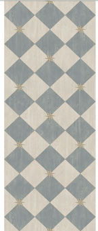 Vintage Vinyl Floorcloth Rug (Williamsburg – Compass Diamond