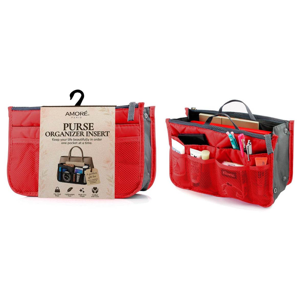 Travel Tote Handbag/Purse Insert Cosmetic Organizer
