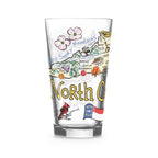 Fishkiss North Carolina 16oz Glass