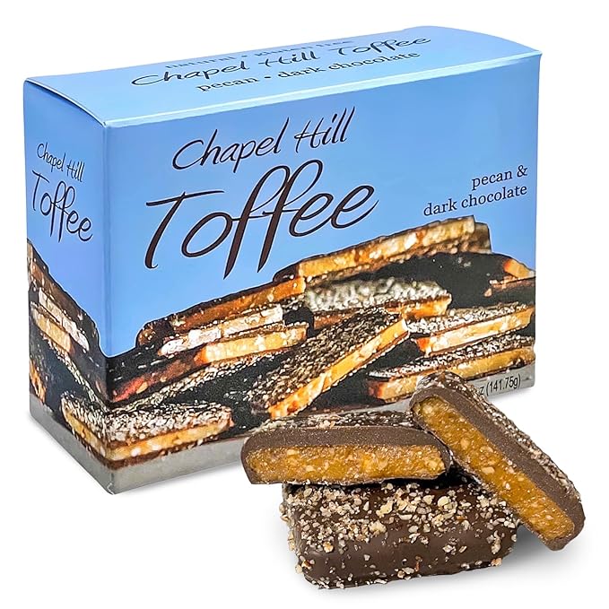 Chapel Hill Pecan and Dark Chocolate Toffee - 5 Ounce